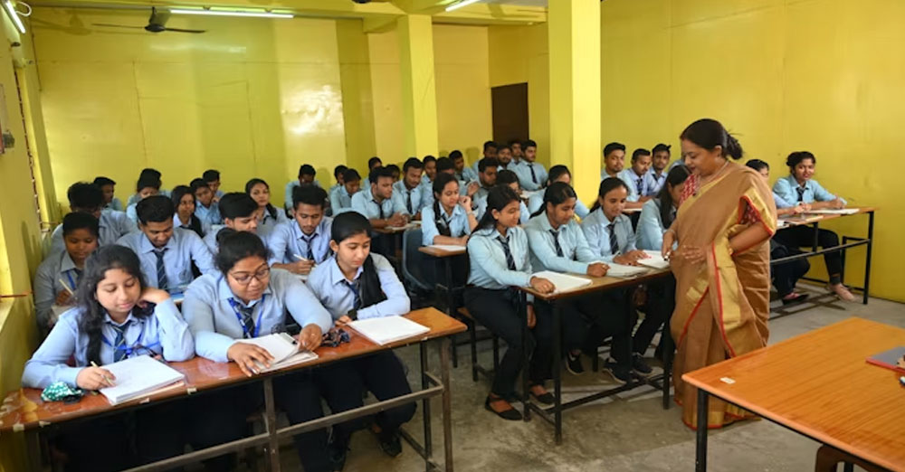A classroom full of students at their desks
